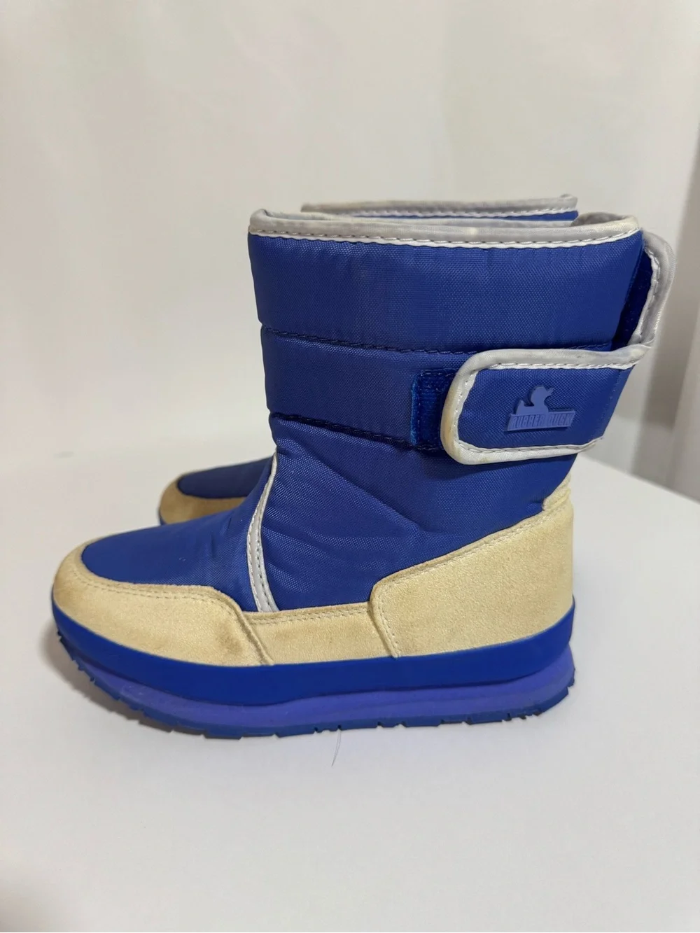 Rubber Duck Snowjogger Kids Blue Winter Boots Faux Fur Lined Size 1